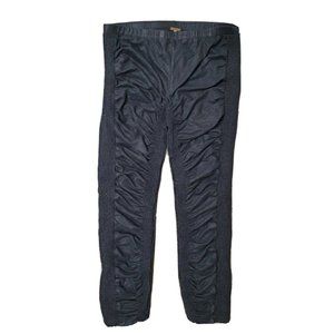 Free People Women's XS Black Brushed Faux Suede Athletic Pants Rouched Stretch